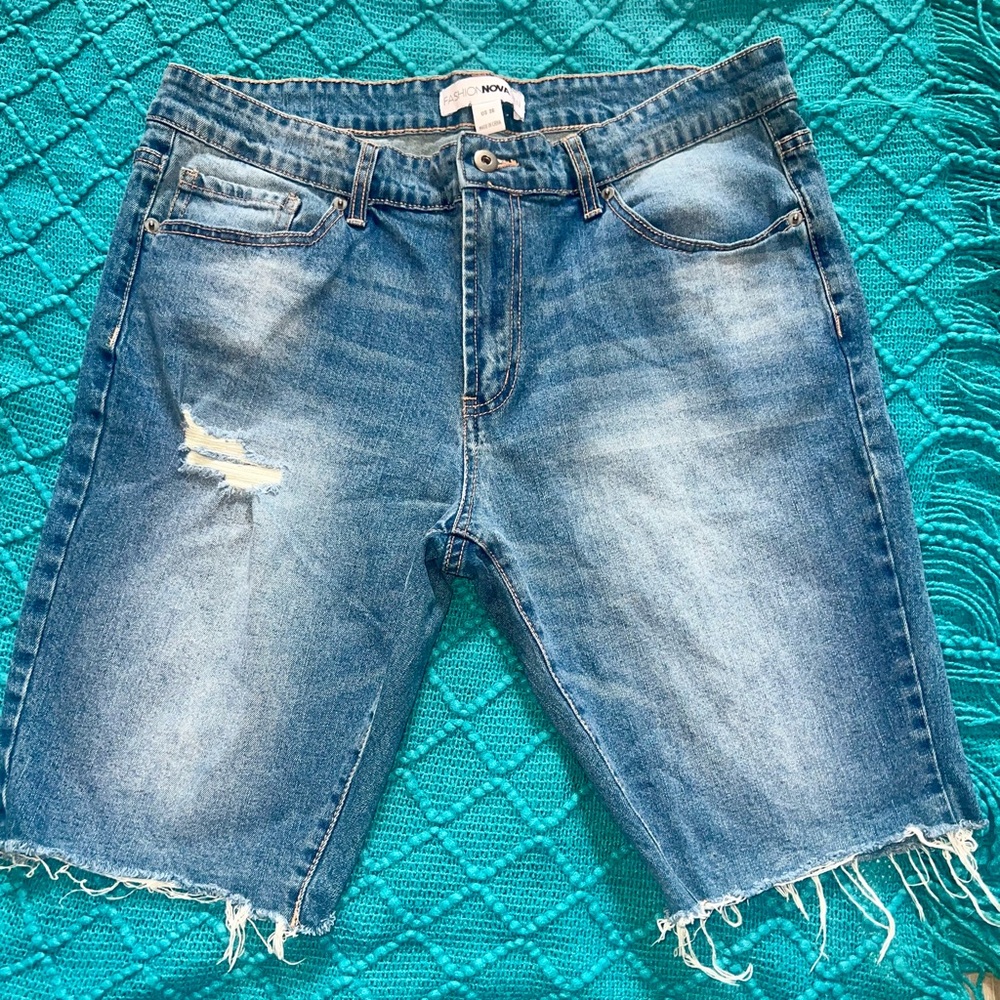 Men's Blue Denim Shorts